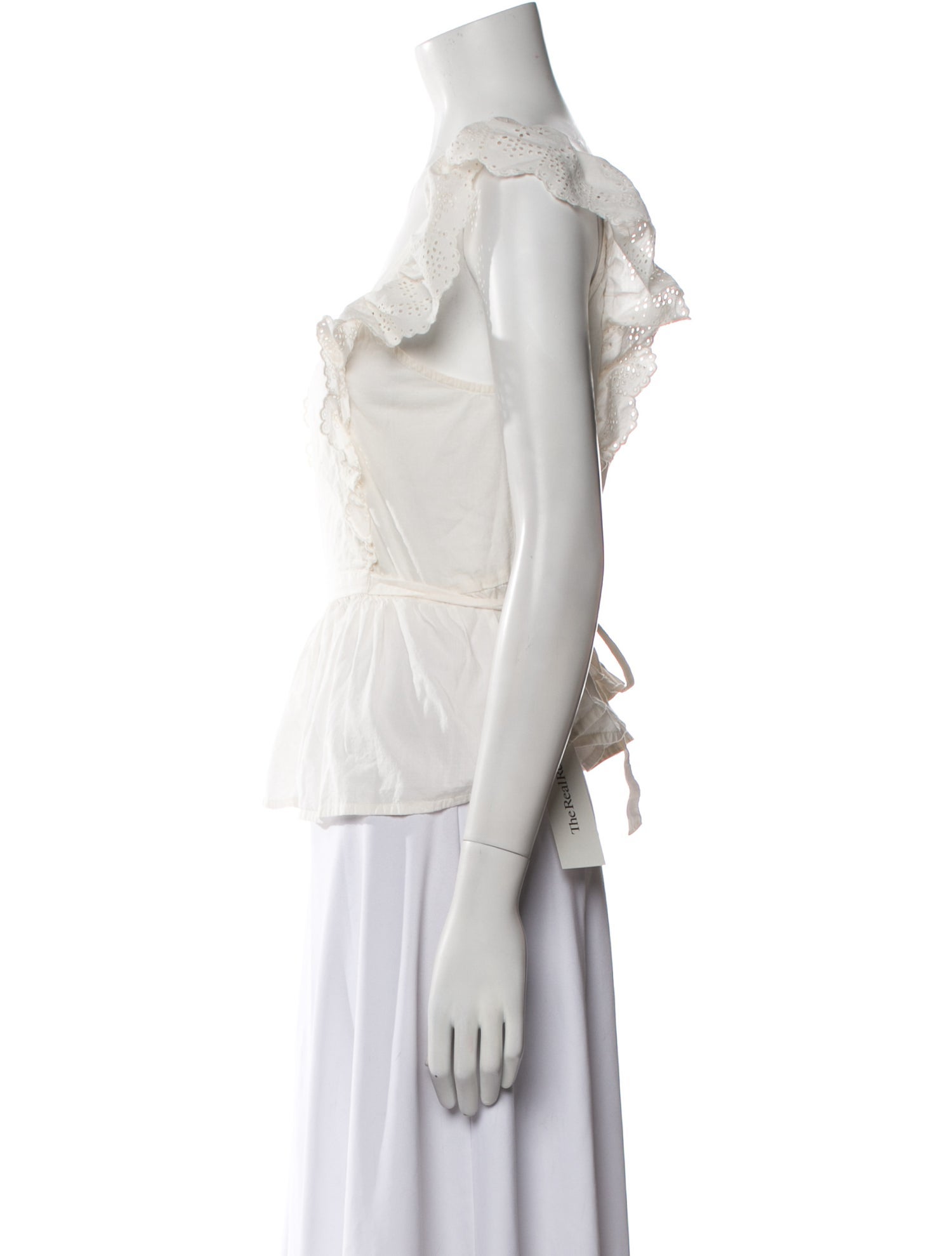 Christy Dawn Square Neckline Short Sleeve Blouse