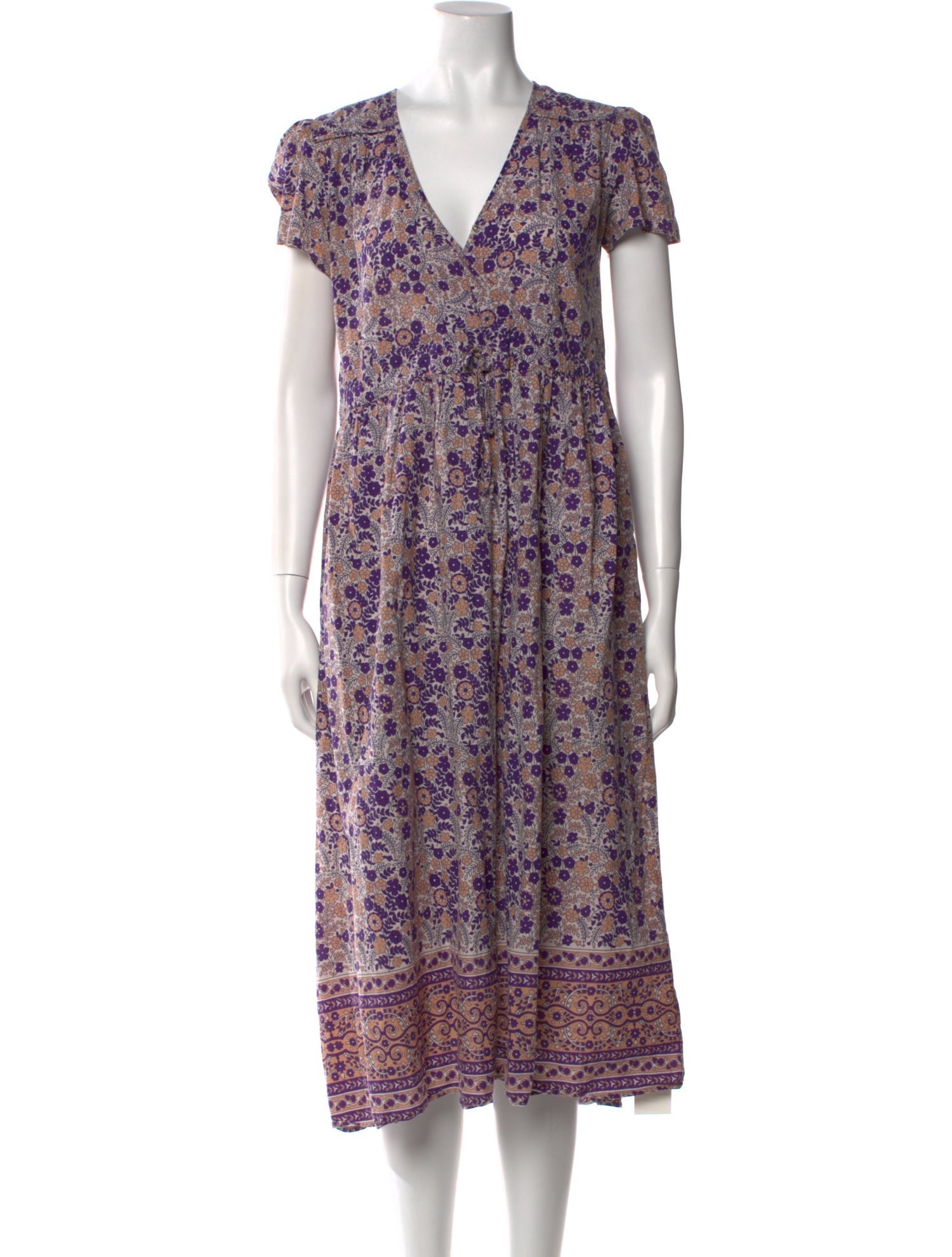 Christy Dawn Floral Print Midi Length Dress