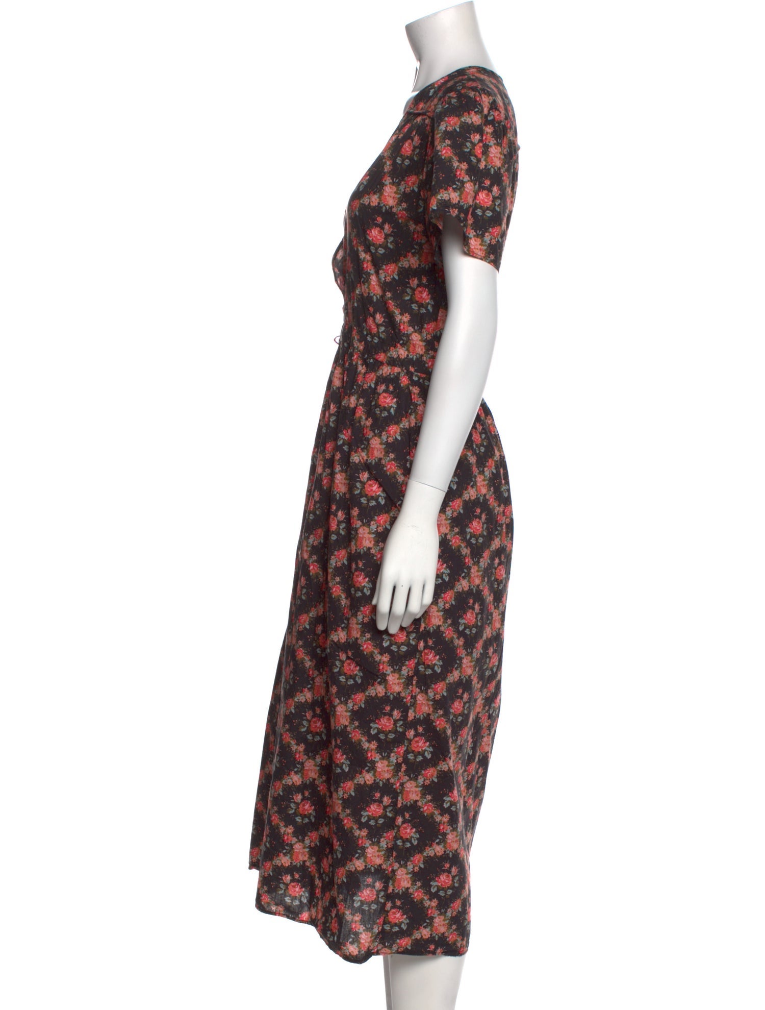 Christy Dawn Floral Print Midi Length Dress