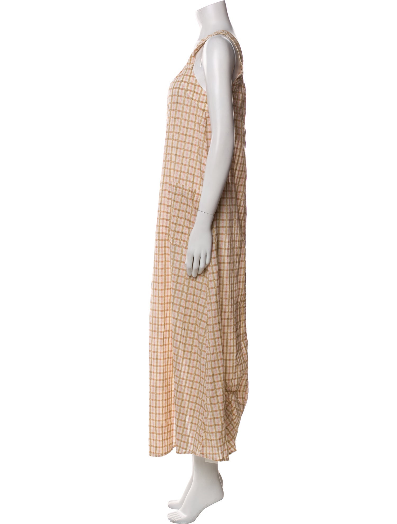 Christy Dawn Plaid Print Long Dress w/ Tags