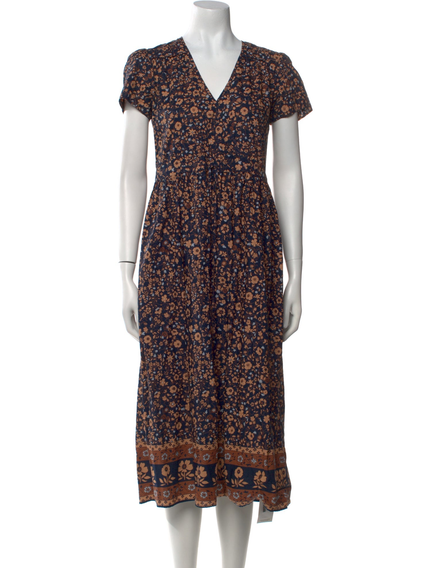 Christy Dawn Floral Print Midi Length Dress