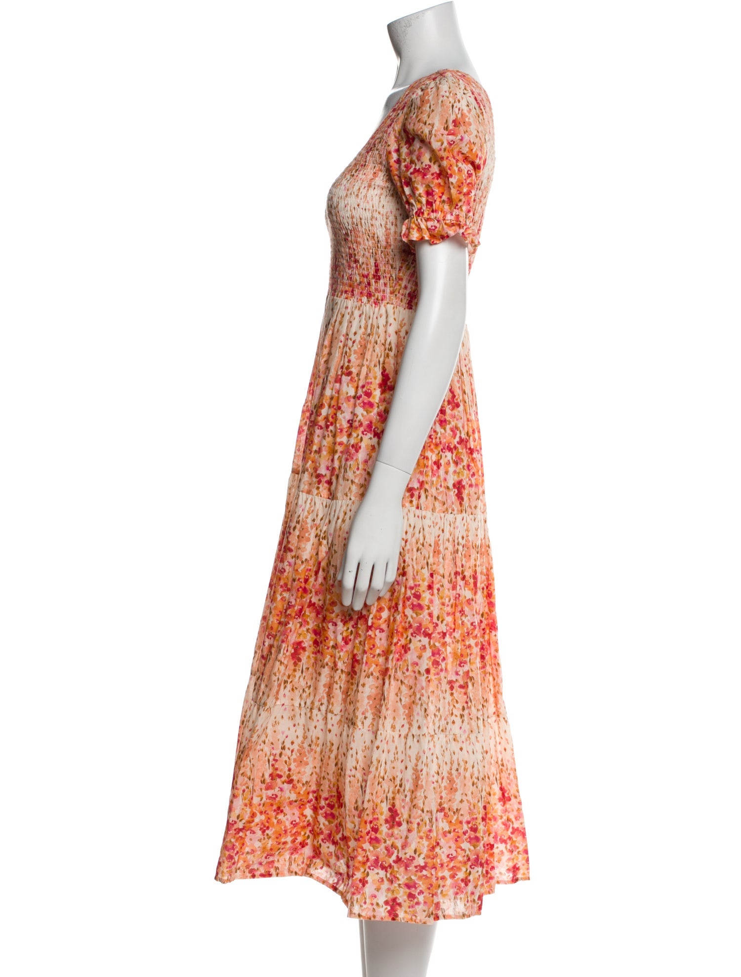 Christy Dawn Floral Print Midi Length Dress