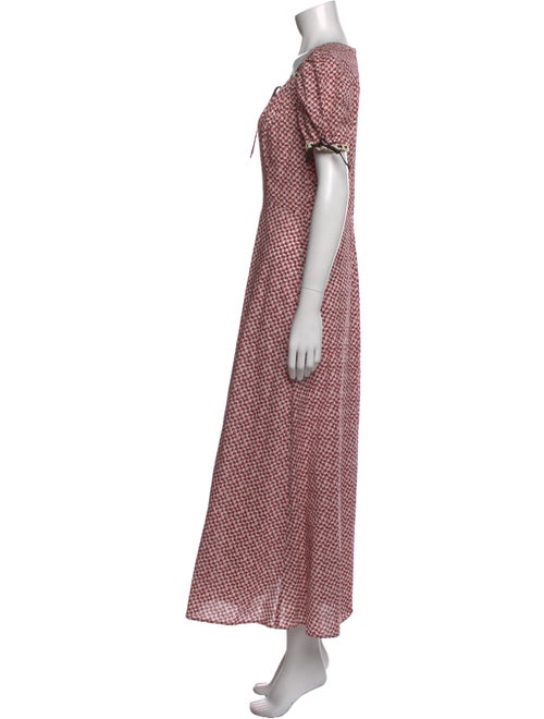 Christy Dawn Polka Dot Print Long Dress