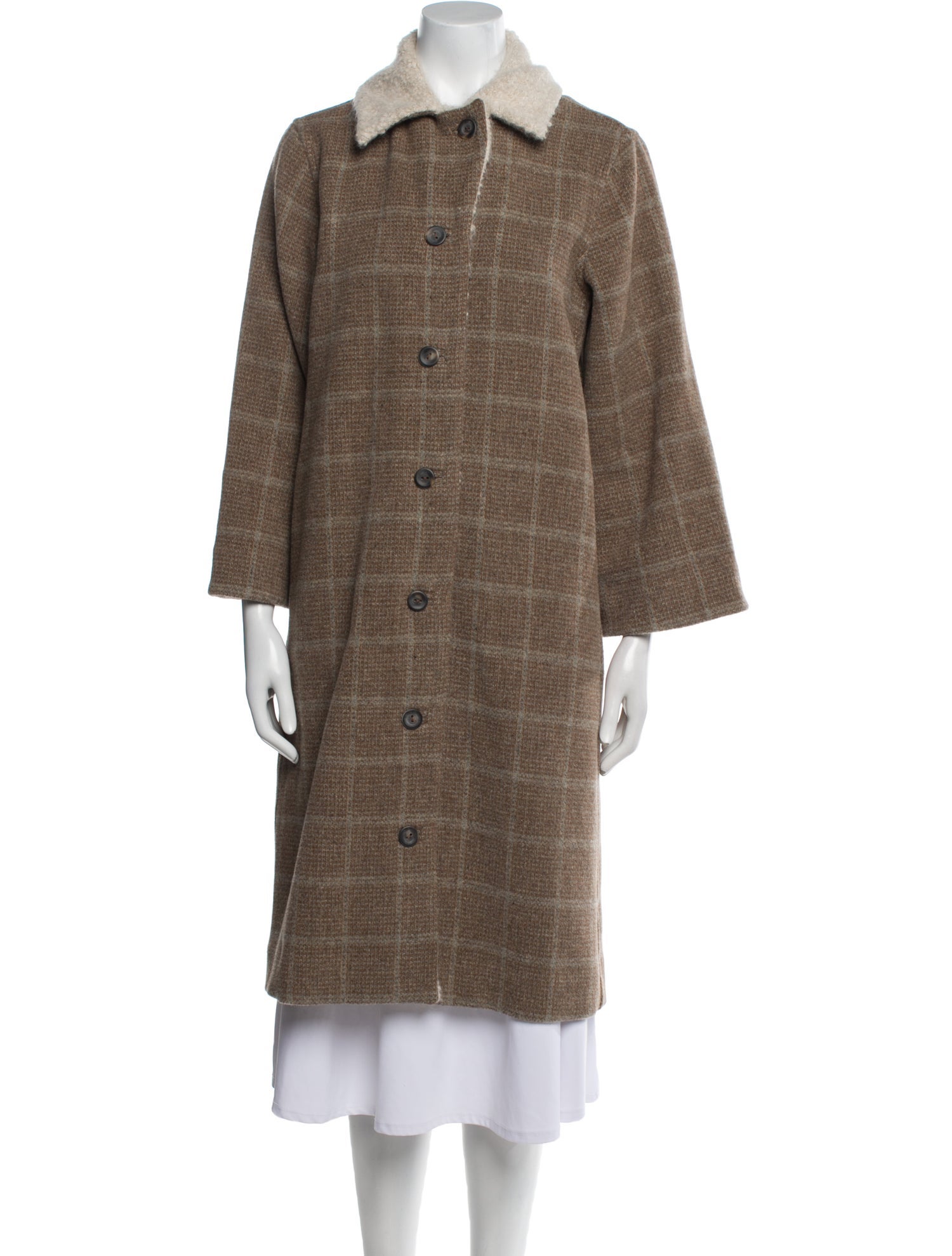 Christy Dawn Alpaca Plaid Print Coat