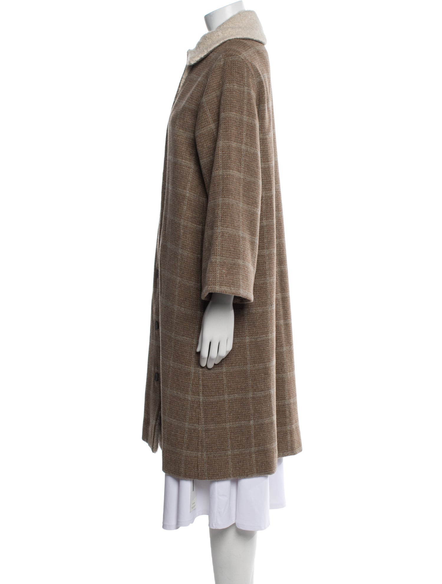 Christy Dawn Alpaca Plaid Print Coat