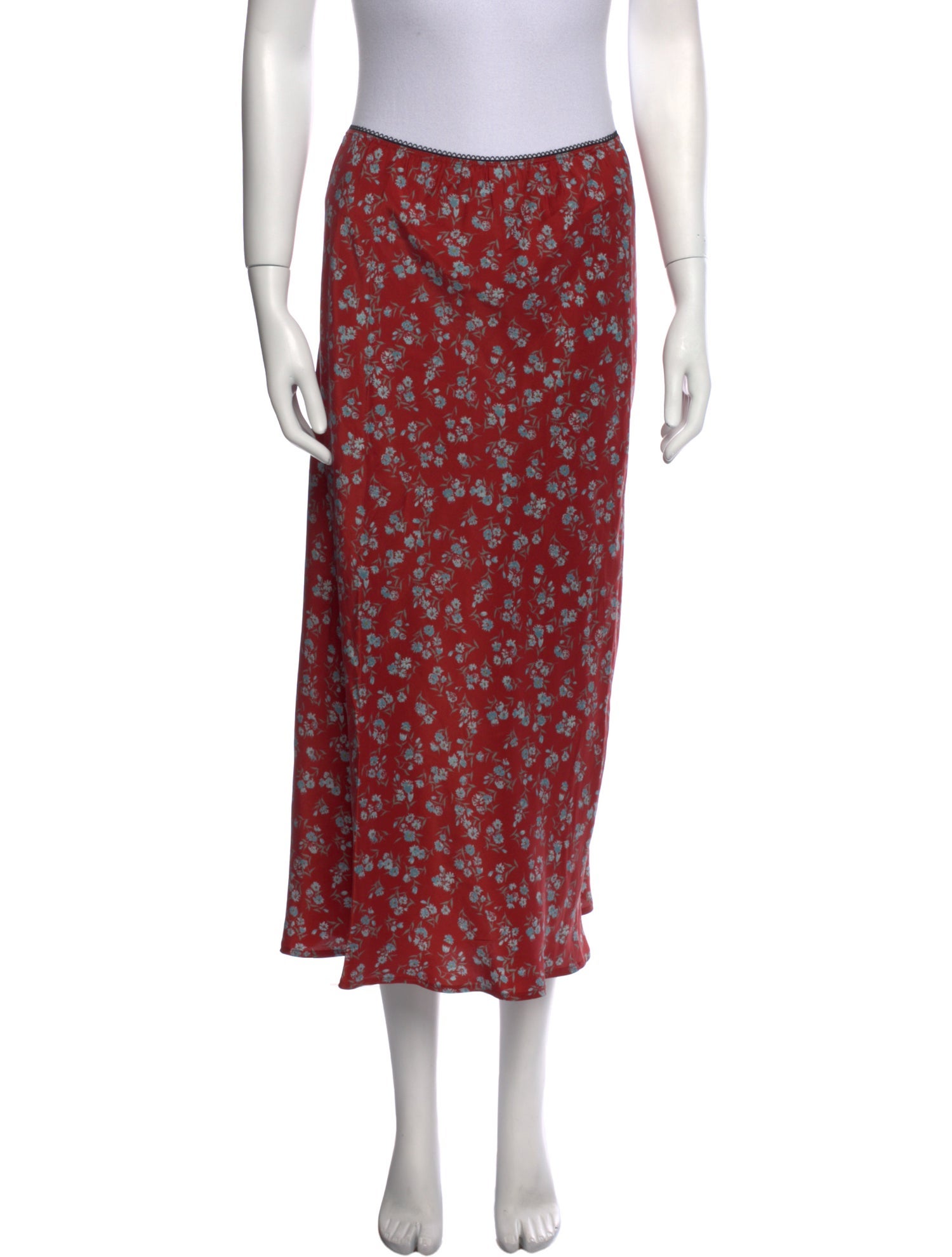 Christy Dawn Silk Midi Length Skirt
