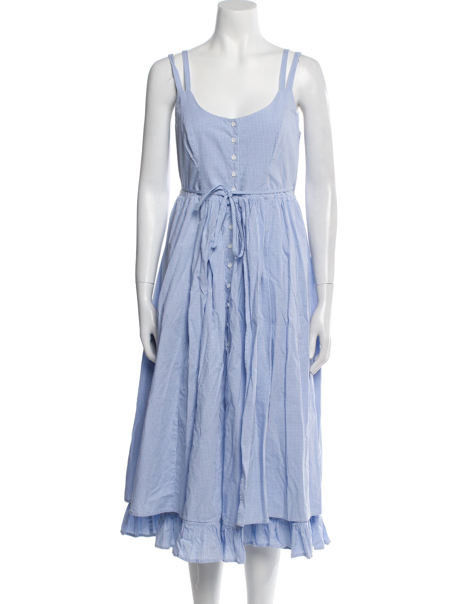 Christy Dawn Plaid Print Midi Length Dress