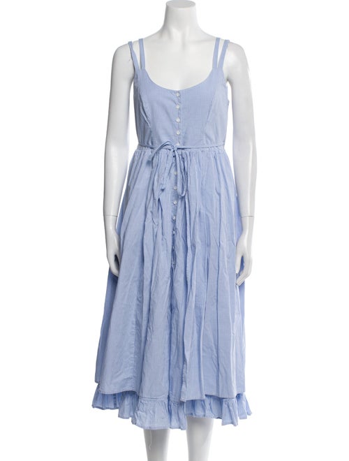 Christy Dawn Plaid Print Midi Length Dress