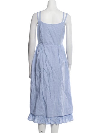 Christy Dawn Plaid Print Midi Length Dress