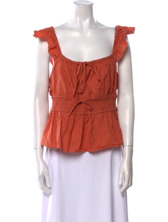 Christy Dawn Square Neckline Short Sleeve Blouse