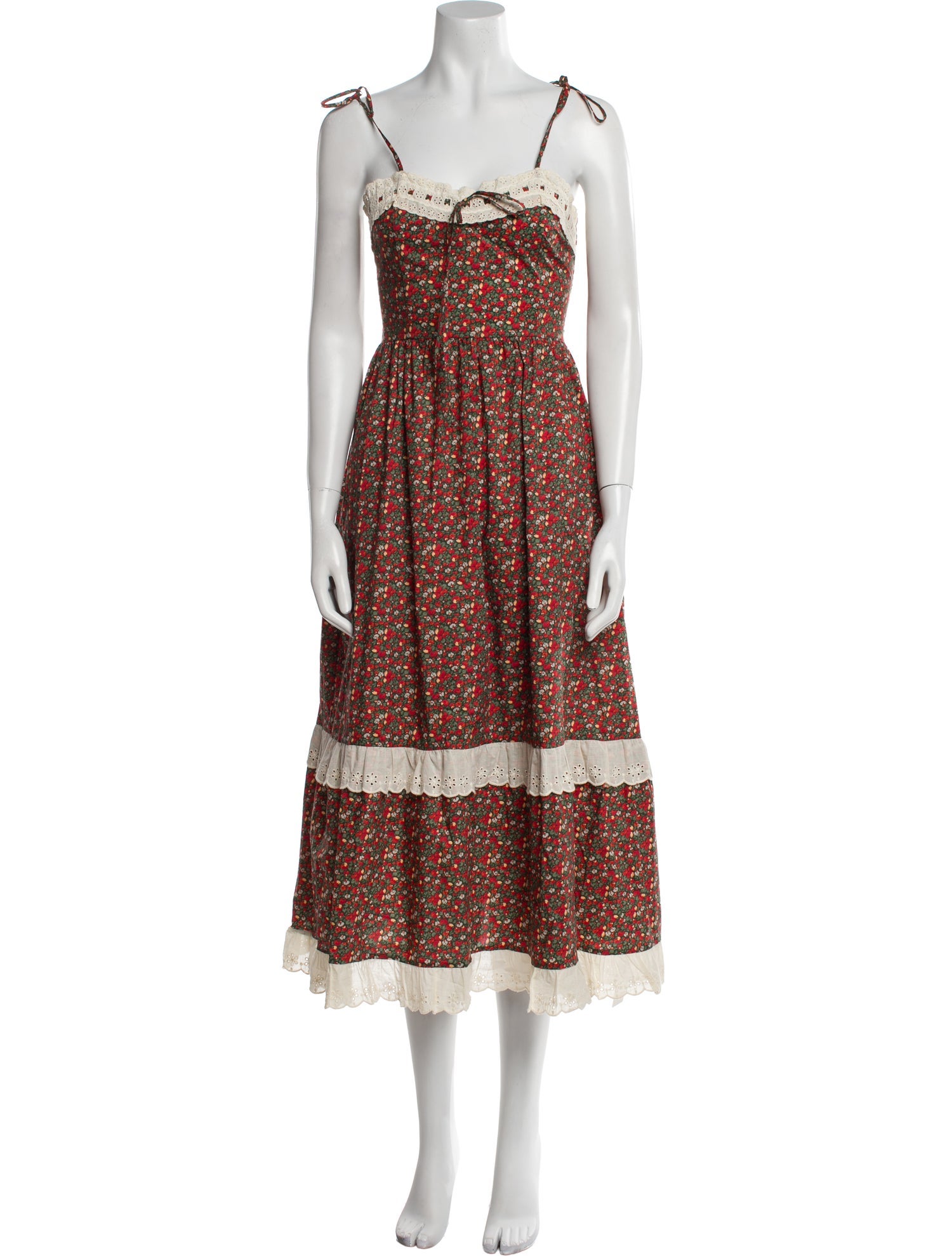 Christy Dawn Floral Print Midi Length Dress