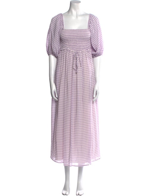 Christy Dawn Plaid Print Long Dress