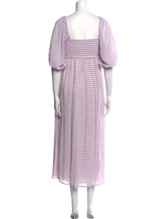 Christy Dawn Plaid Print Long Dress