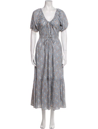 Christy Dawn Floral Print Long Dress