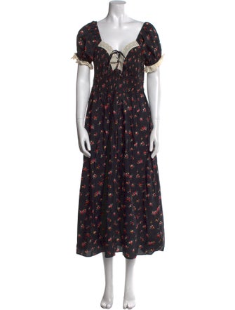 Christy Dawn Floral Print Long Dress