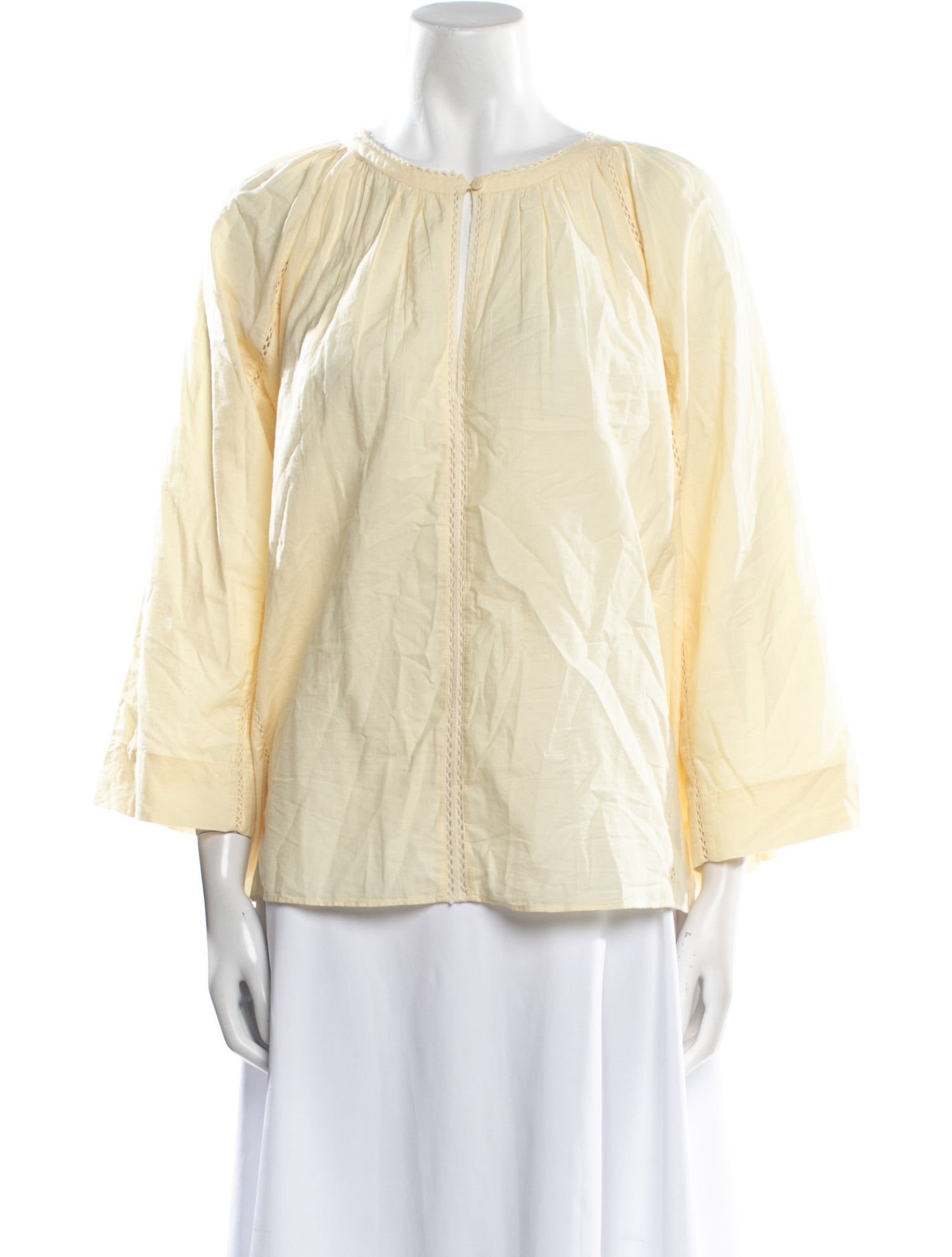 Christy Dawn Bateau Neckline Three-Quarter Sleeve Blouse