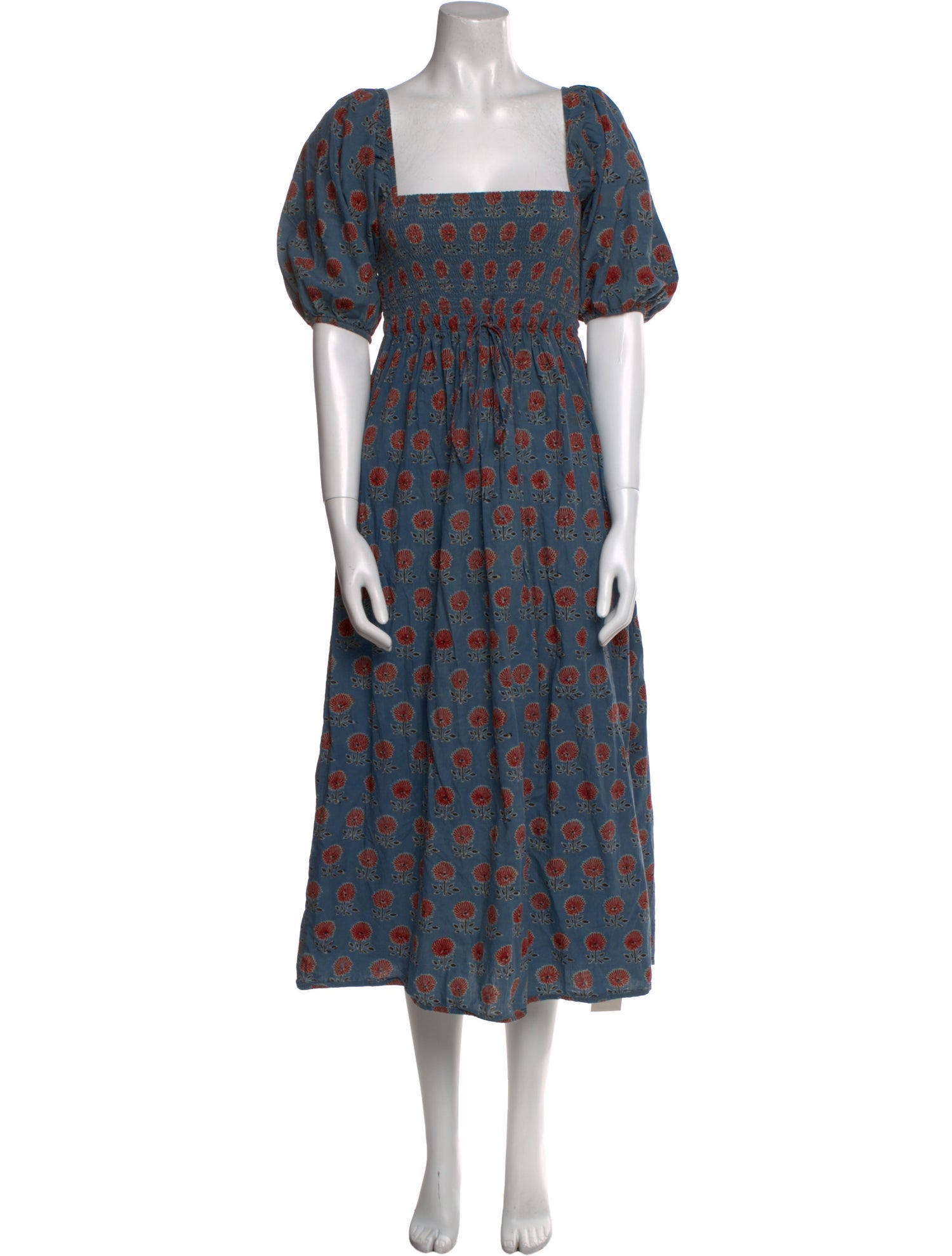 Christy Dawn Floral Print Midi Length Dress