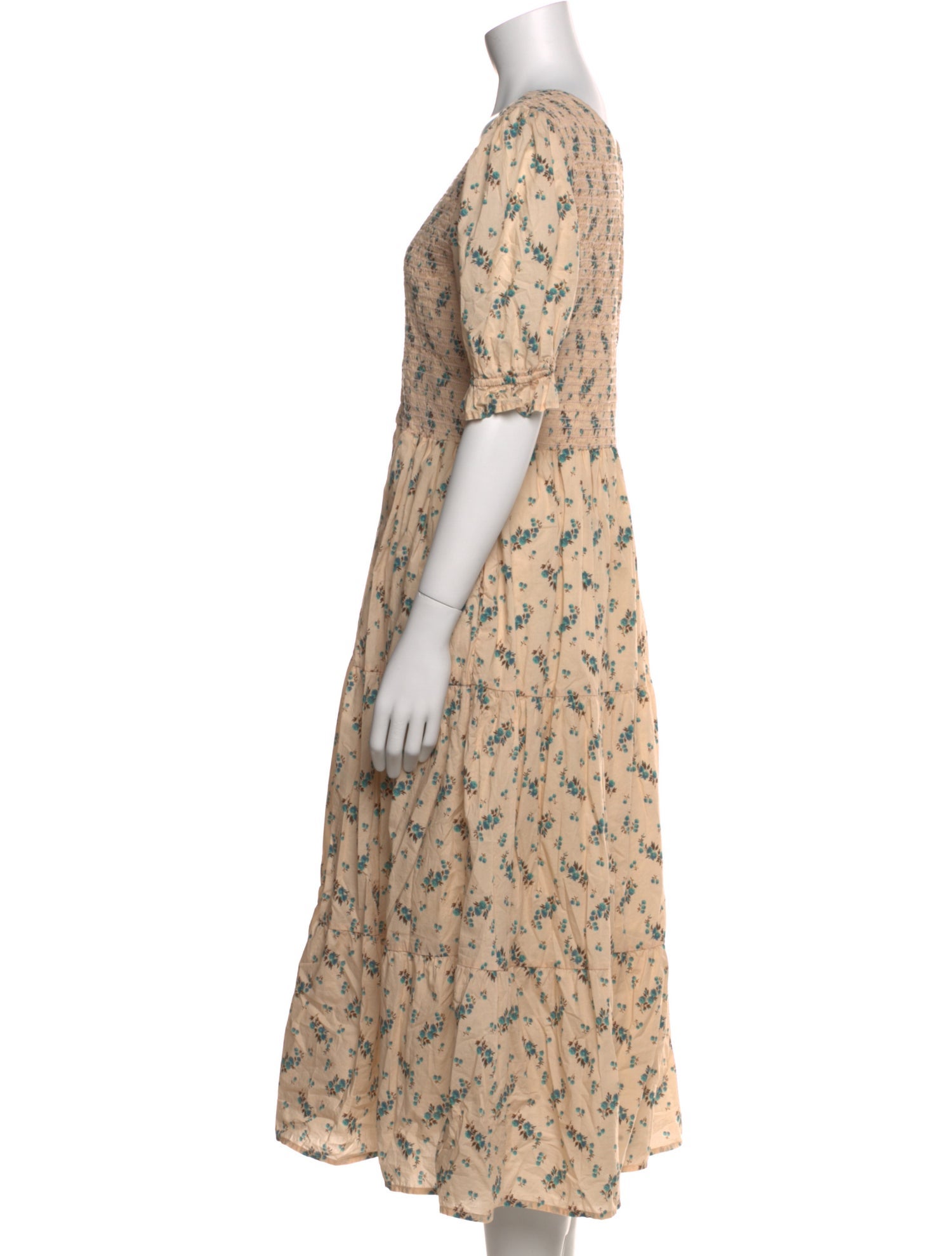 Christy Dawn Floral Print Midi Length Dress