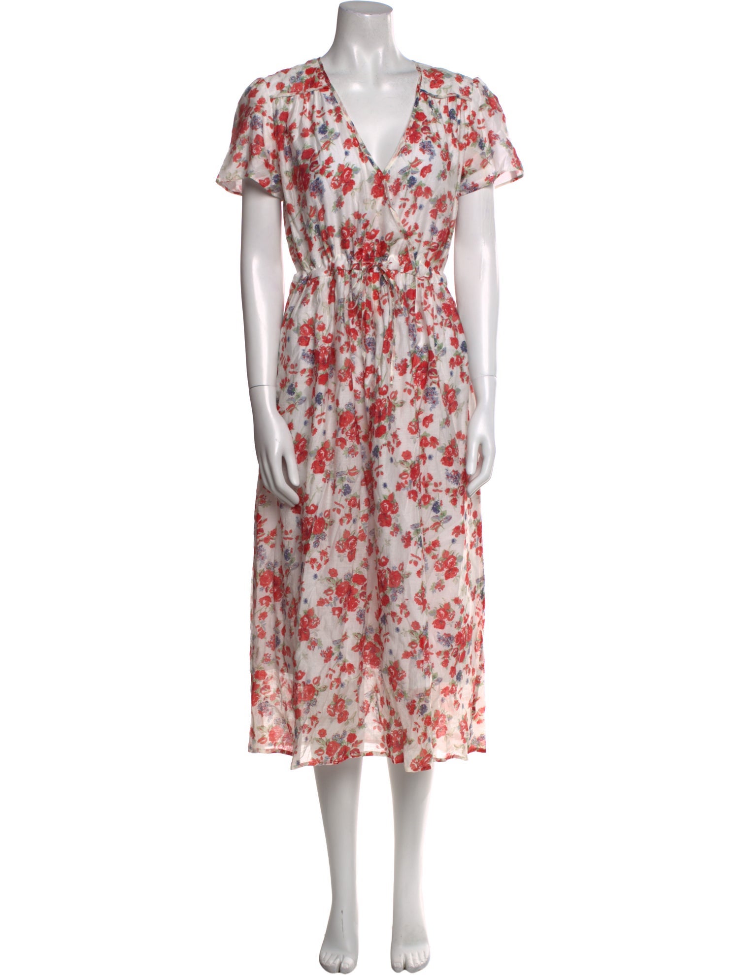 Christy Dawn Floral Print Midi Length Dress