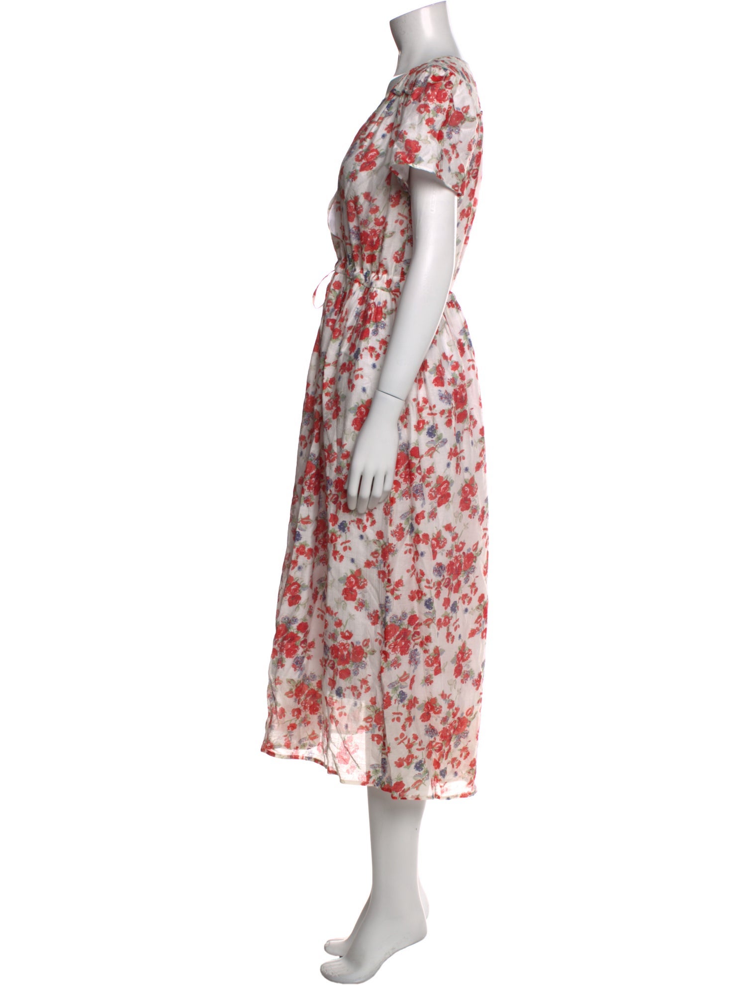 Christy Dawn Floral Print Midi Length Dress