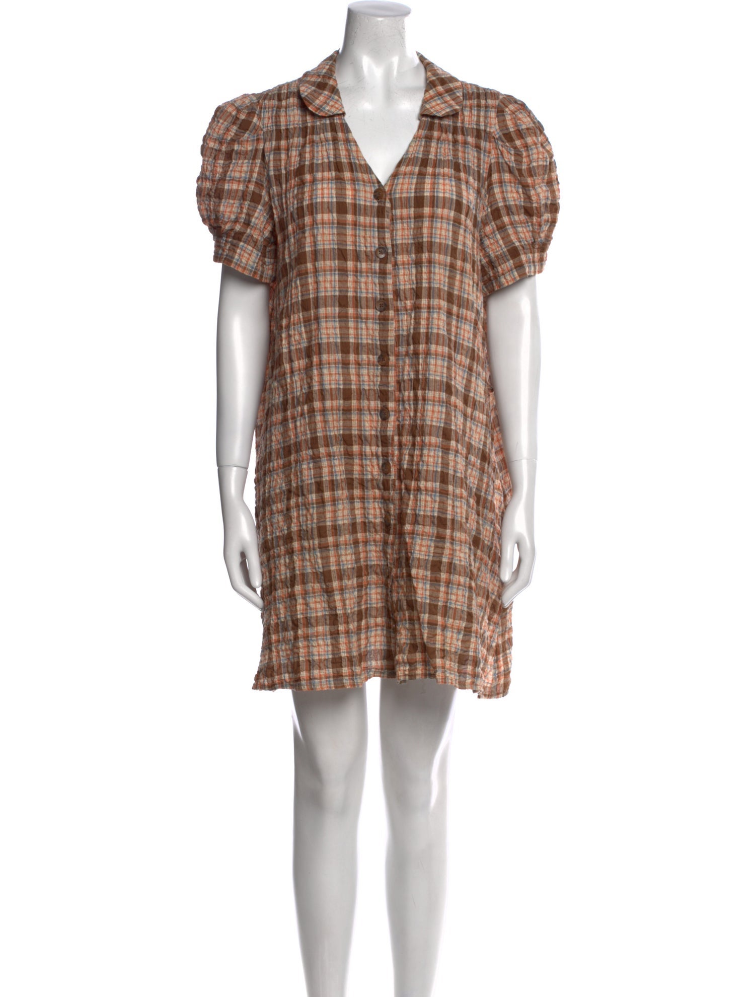 Christy Dawn Plaid Print Mini Dress