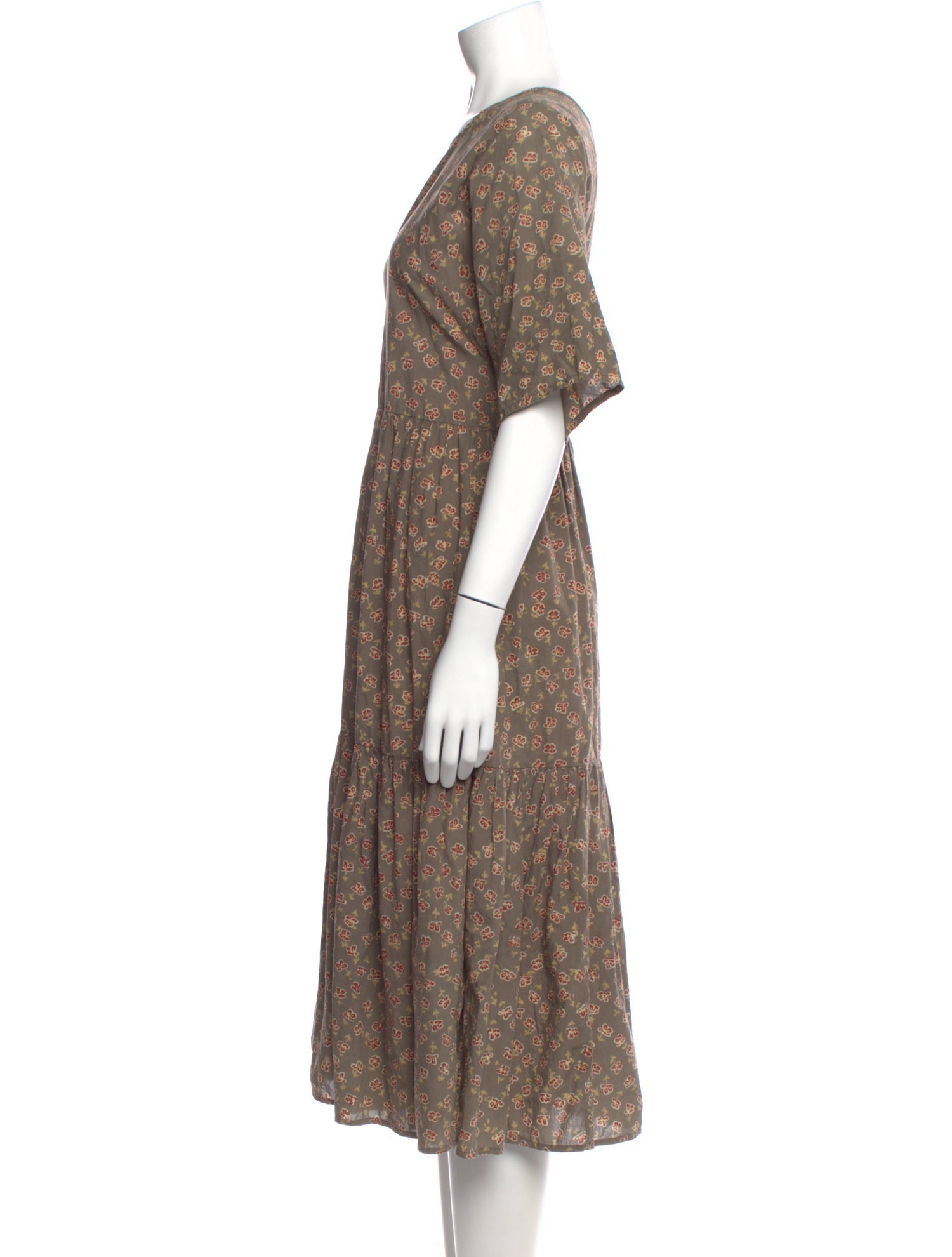 Christy Dawn Floral Print Midi Length Dress