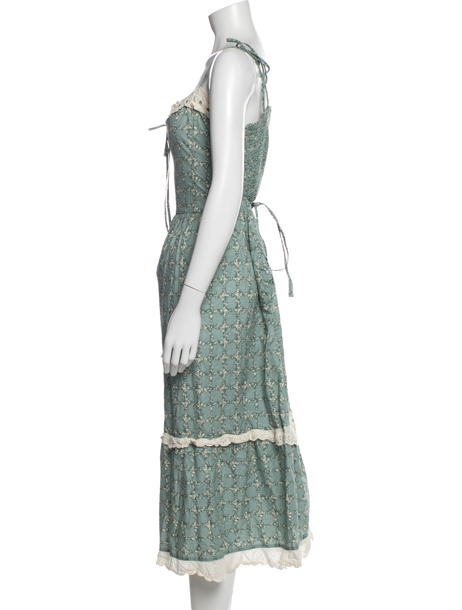 Christy Dawn Floral Print Midi Length Dress