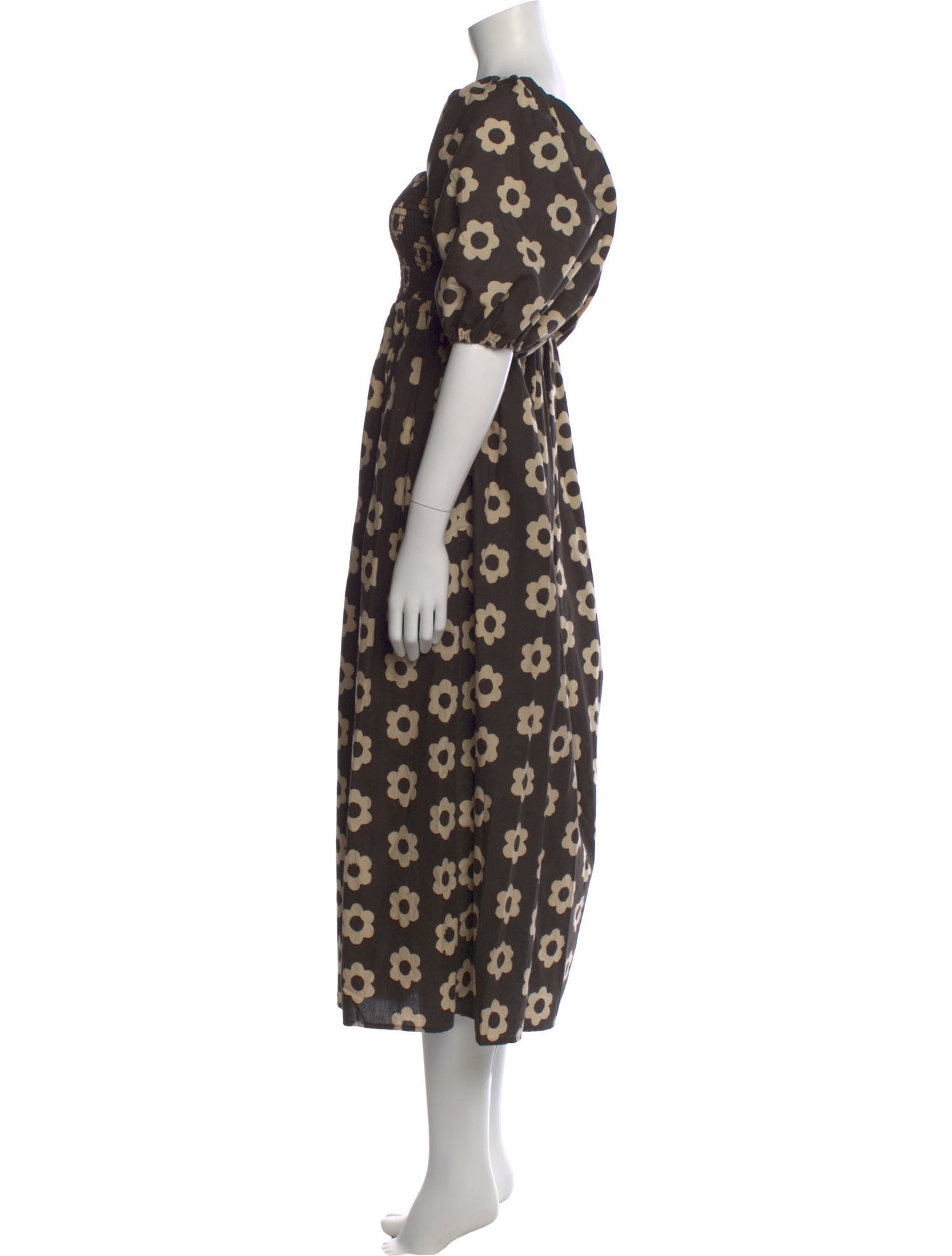 Christy Dawn Floral Print Midi Length Dress