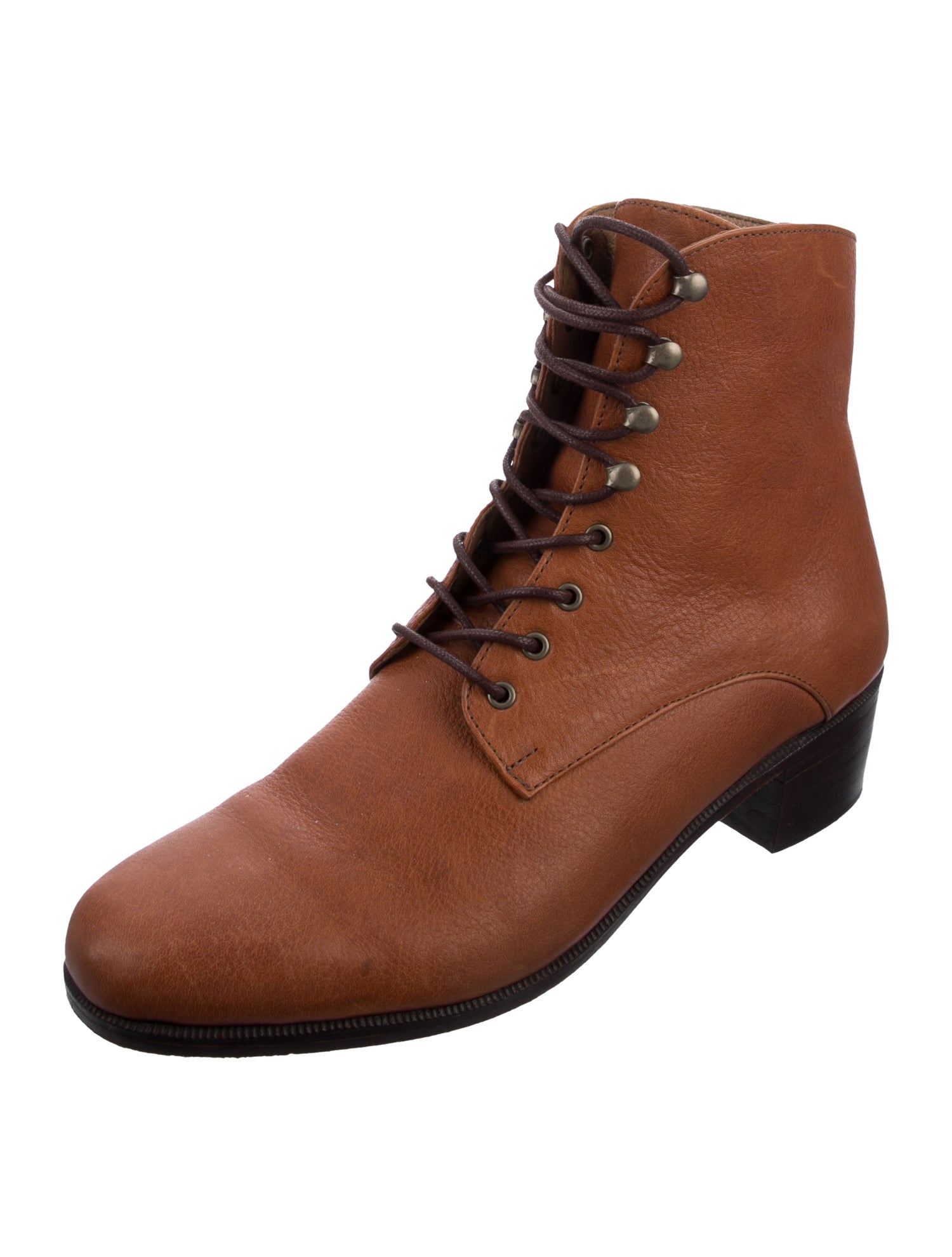 Christy Dawn Leather Colorblock Pattern Combat Boots