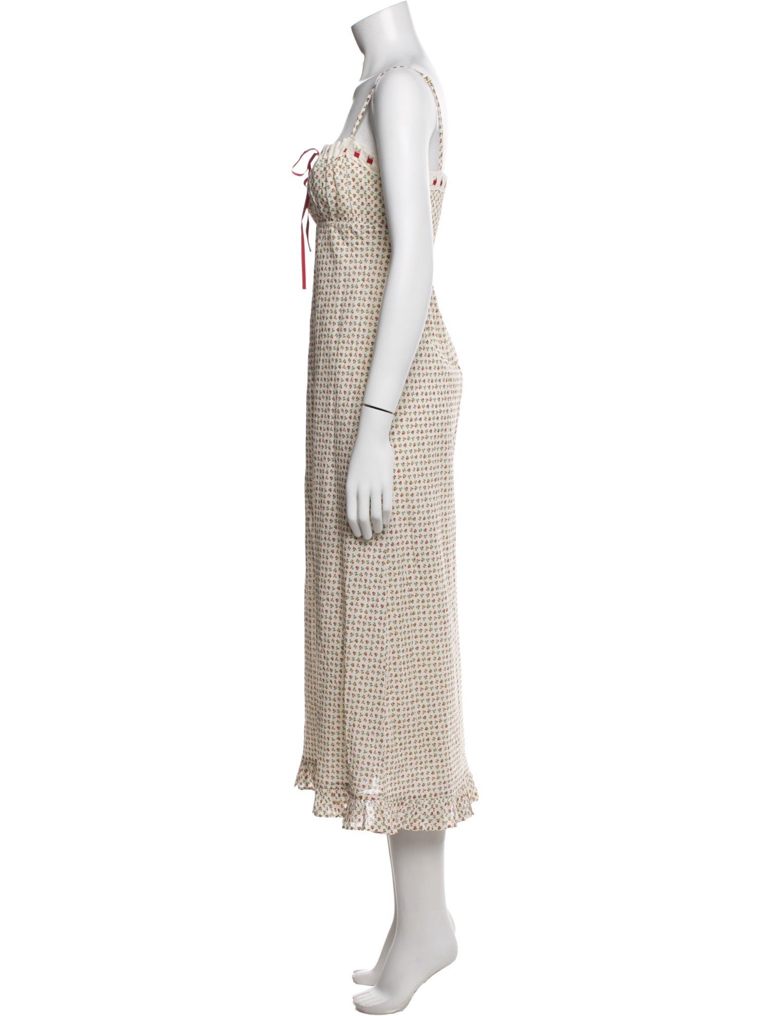Christy Dawn Floral Print Midi Length Dress