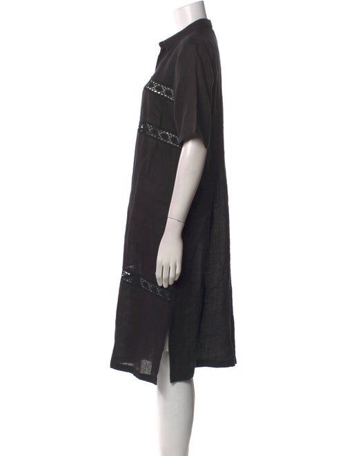 CHOCHENG Linen Midi Length Dress