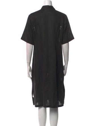CHOCHENG Linen Midi Length Dress