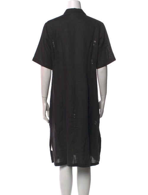 CHOCHENG Linen Midi Length Dress