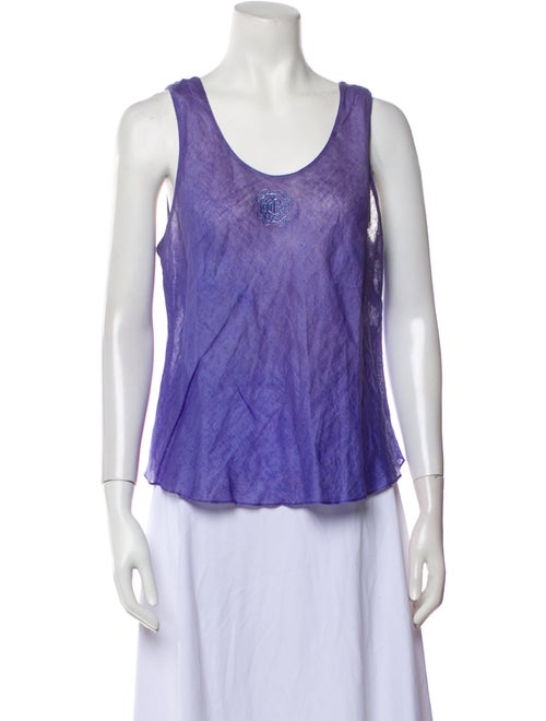 Christian Dior Le Connaisseur Linen Scoop Neck Top