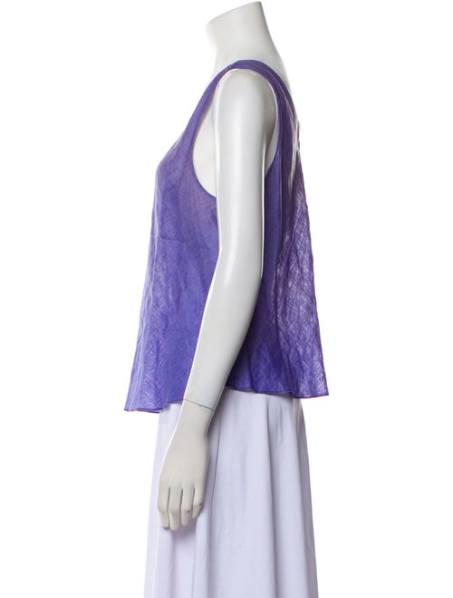 Christian Dior Le Connaisseur Linen Scoop Neck Top