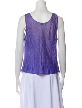 Christian Dior Le Connaisseur Linen Scoop Neck Top