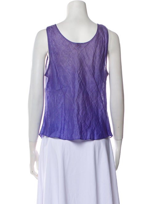 Christian Dior Le Connaisseur Linen Scoop Neck Top