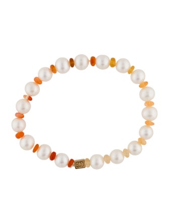 C. Grassi 14K Pearl & Fire Opal Stretch Bracelet