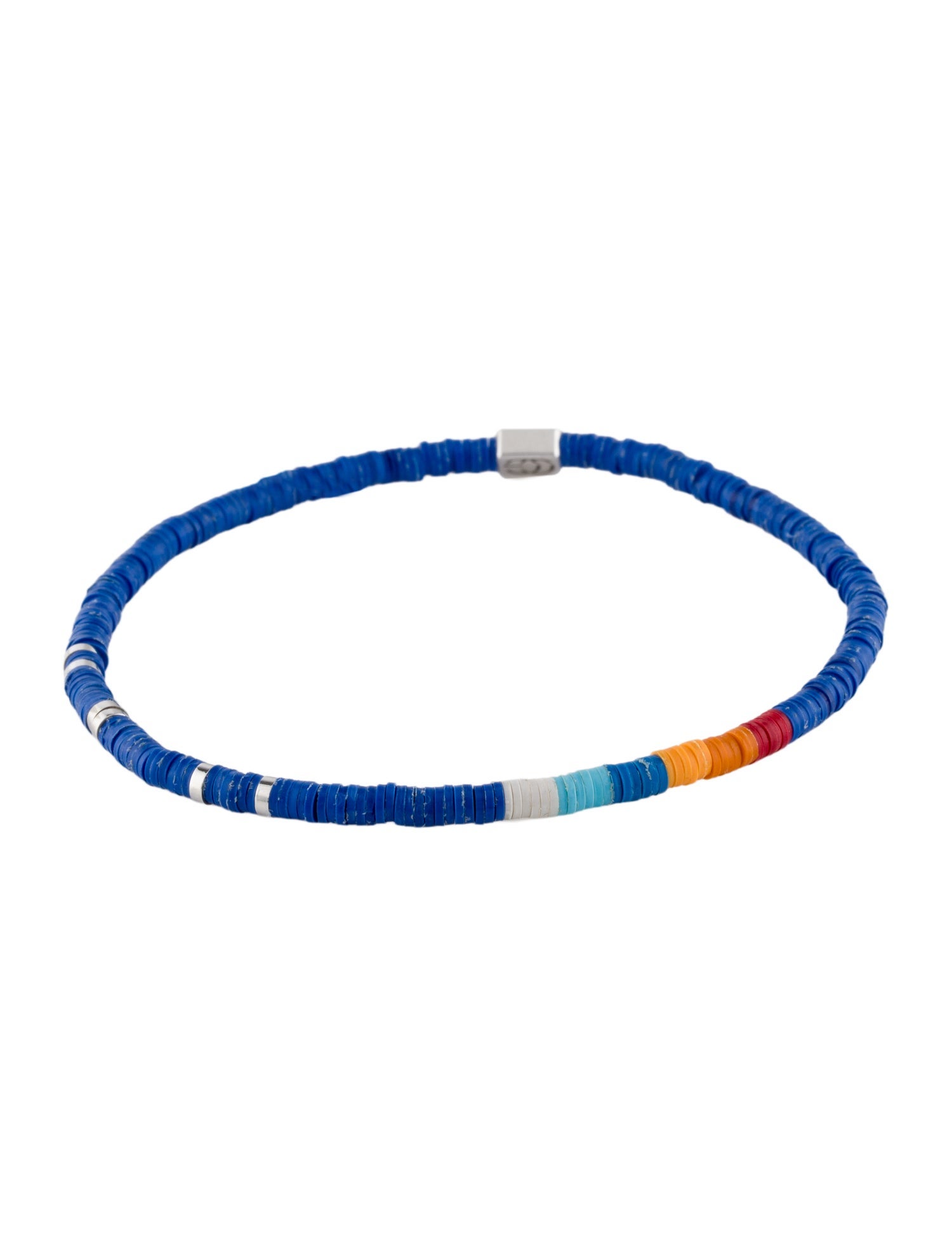 C. Grassi 14K Heishi Beads w/ Blue Gradient Bracelet