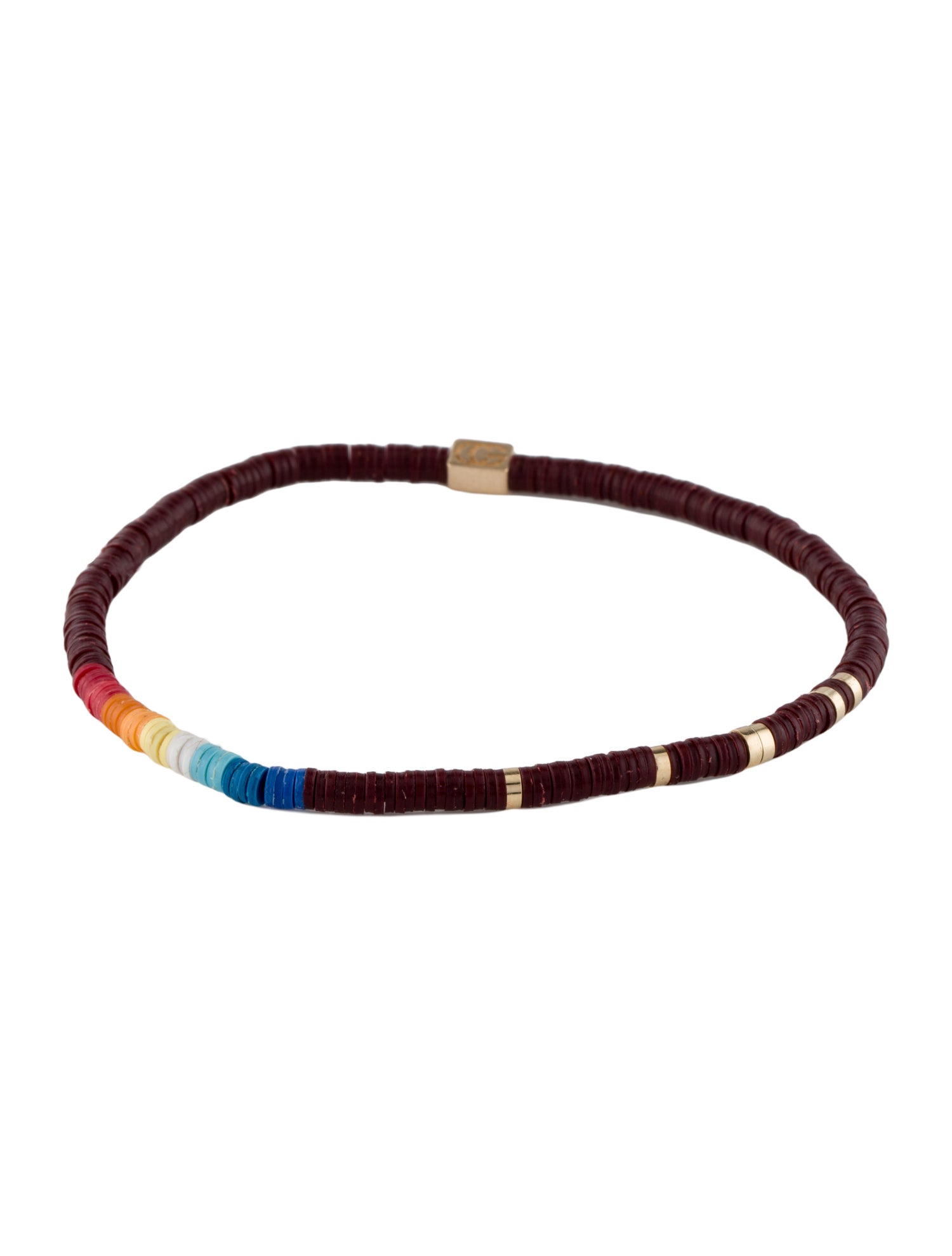 C. Grassi 14K Heishi Beads w/ Brown Gradient Bracelet