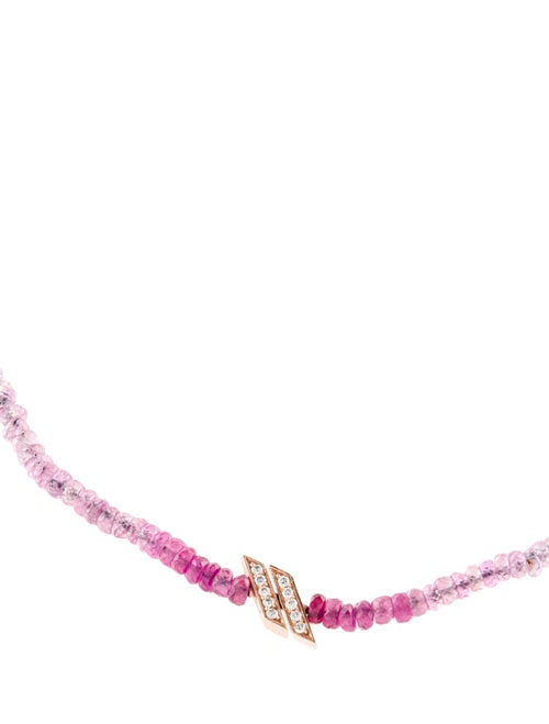 C. Grassi 14K Rainbow Sapphire, Glass-Filled Ruby & Diamond Double Slash Necklace w/ Interlocking Clasp