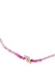 C. Grassi 14K Rainbow Sapphire, Glass-Filled Ruby & Diamond Double Slash Necklace w/ Interlocking Clasp