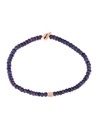 C. Grassi 14K Diamond & Sapphire Double Slash Beaded Stretch Bracelet