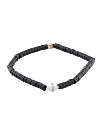C. Grassi 14K Diamond & Obsidian Bead Bracelet