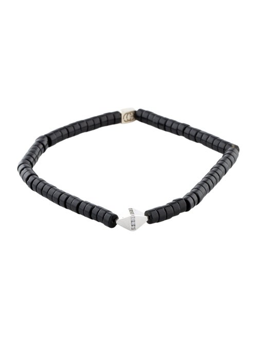 C. Grassi 14K Diamond & Obsidian Bead Bracelet