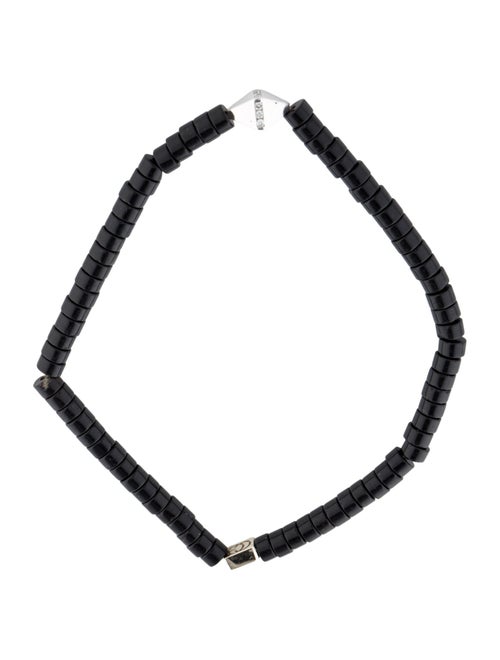 C. Grassi 14K Diamond & Obsidian Bead Bracelet