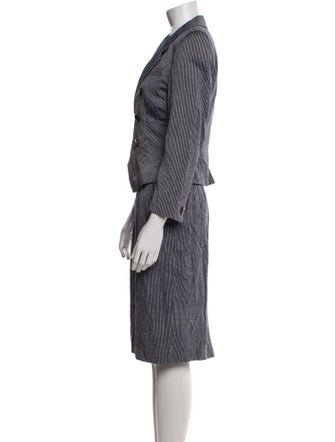 Christian Dior The Suit Wool Striped Skirt Suit