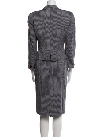 Christian Dior The Suit Wool Striped Skirt Suit