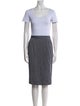 Christian Dior The Suit Wool Striped Skirt Suit