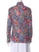 Cinoh Floral Print Long Sleeve Button-Up Top